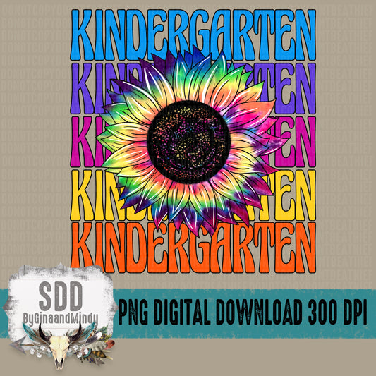 Kindergarten Tie-Dye Sunflower