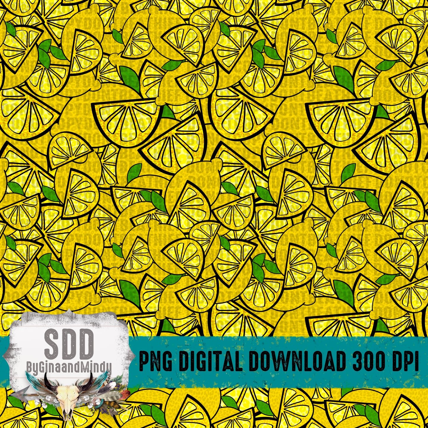 Lemons Bundle Seamless Pattern