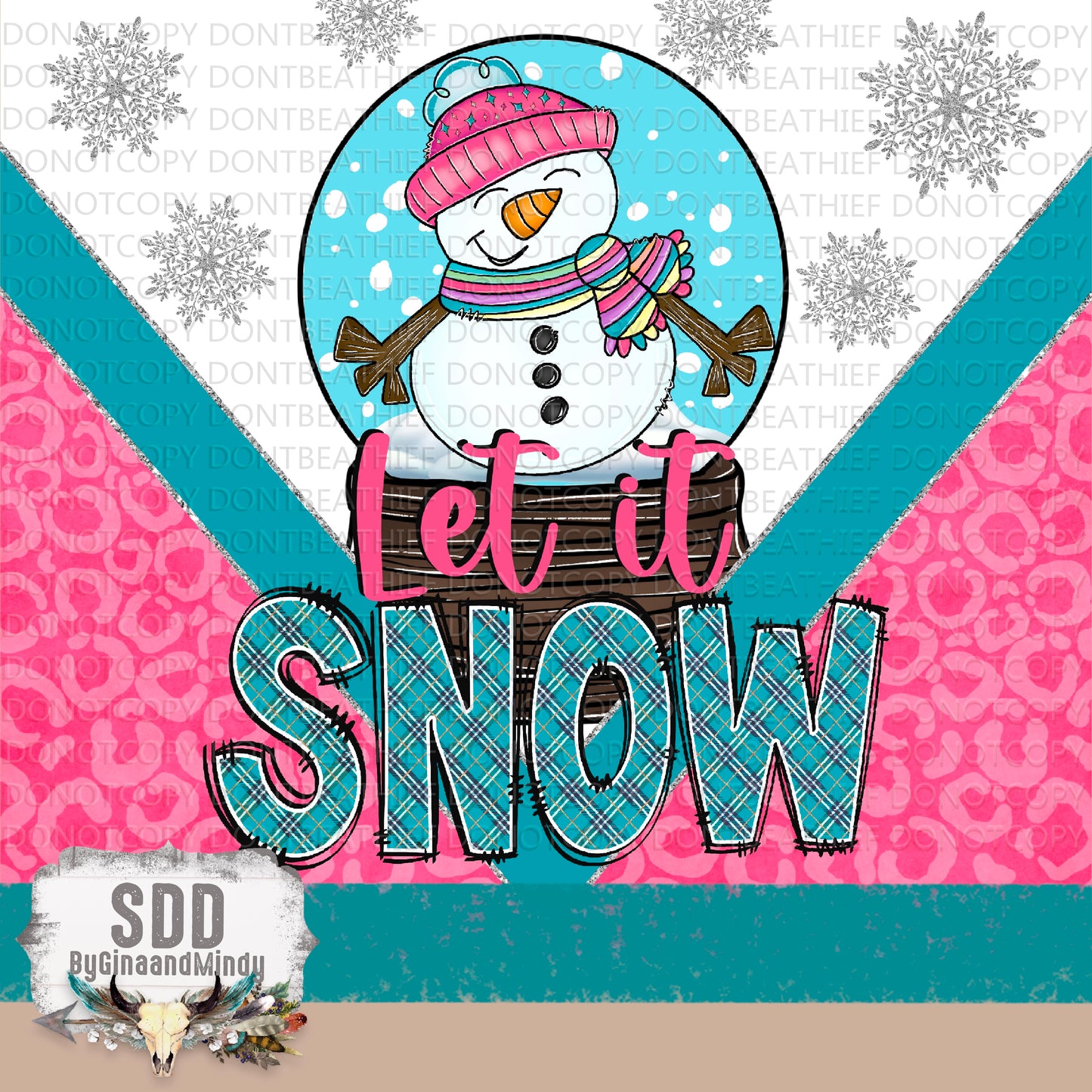 Let It Snow Snow Globe Digital Tumbler 20 oz.