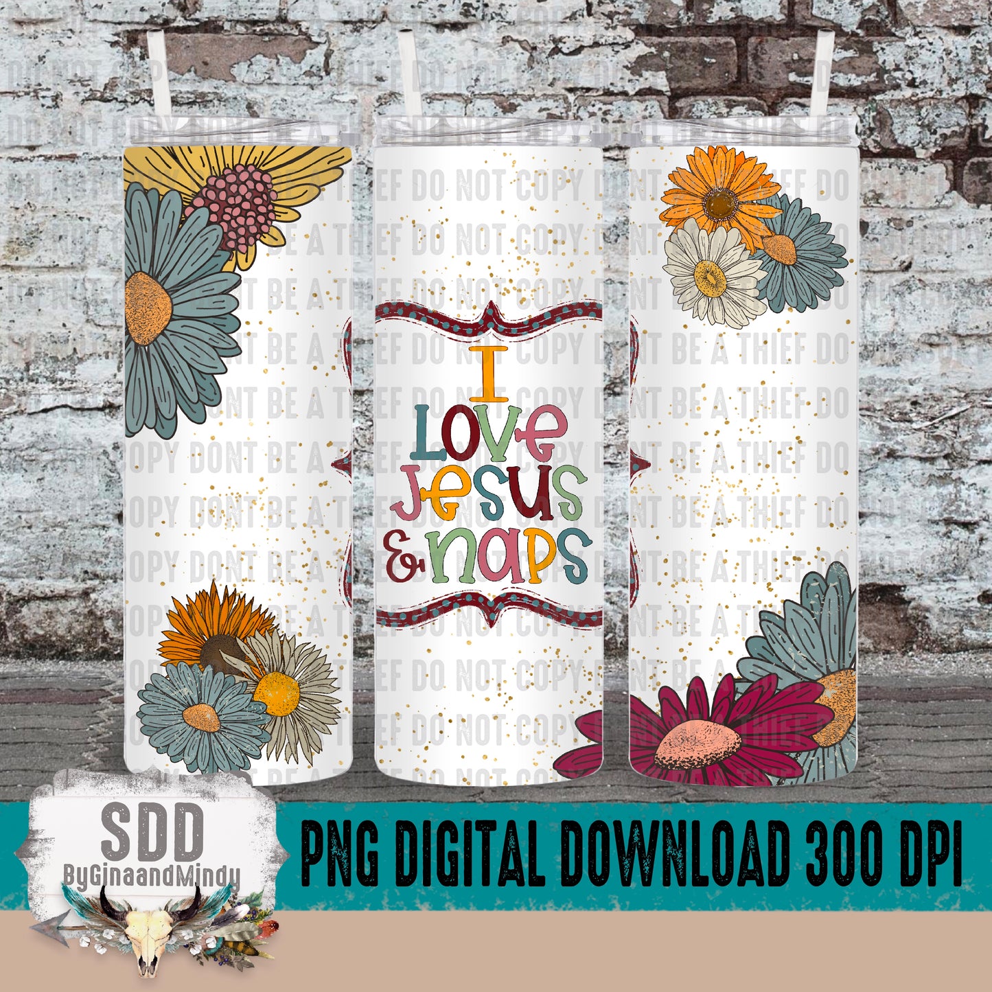 I Love Jesus & Naps 20oz Tumbler Wrap