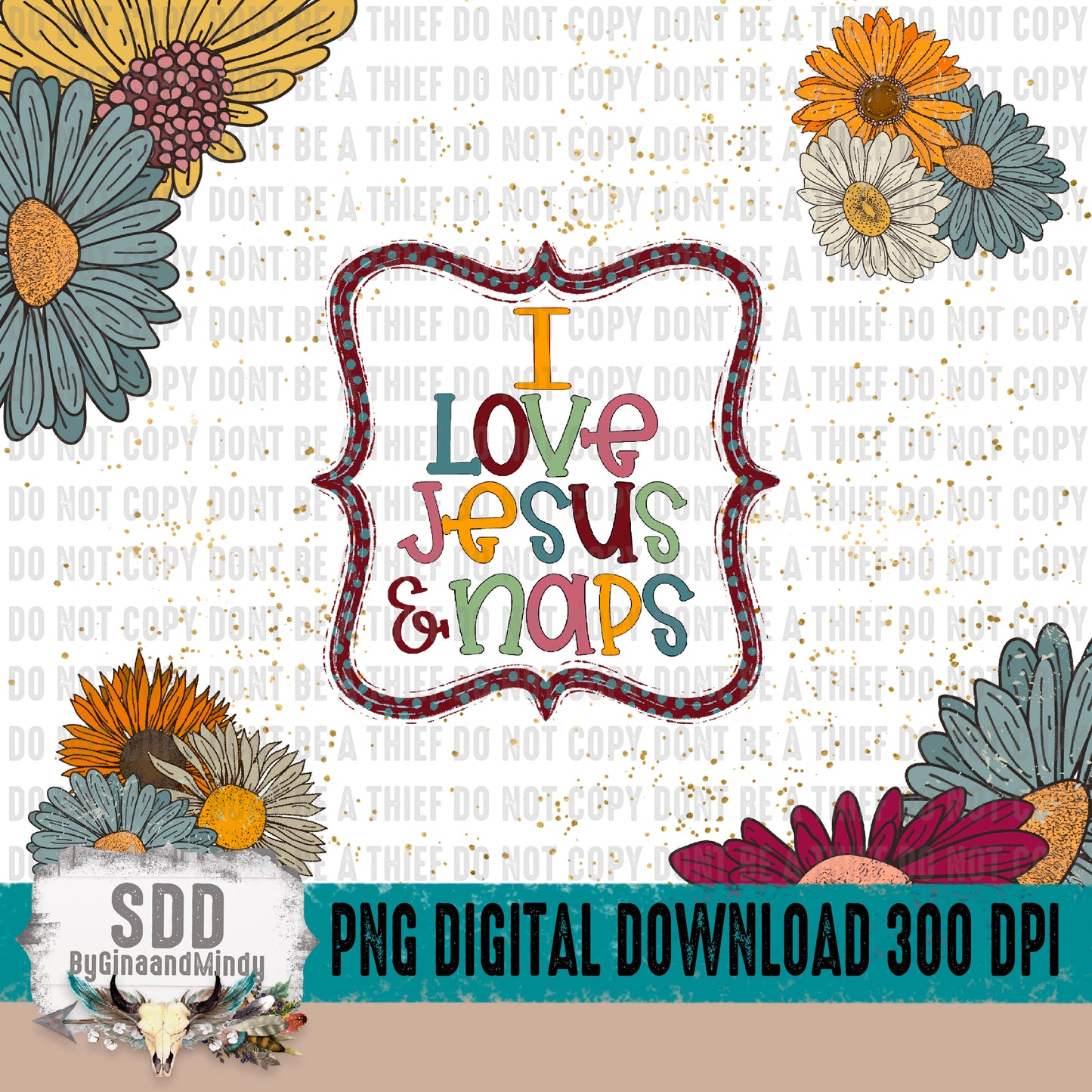 I Love Jesus & Naps 20oz Tumbler Wrap