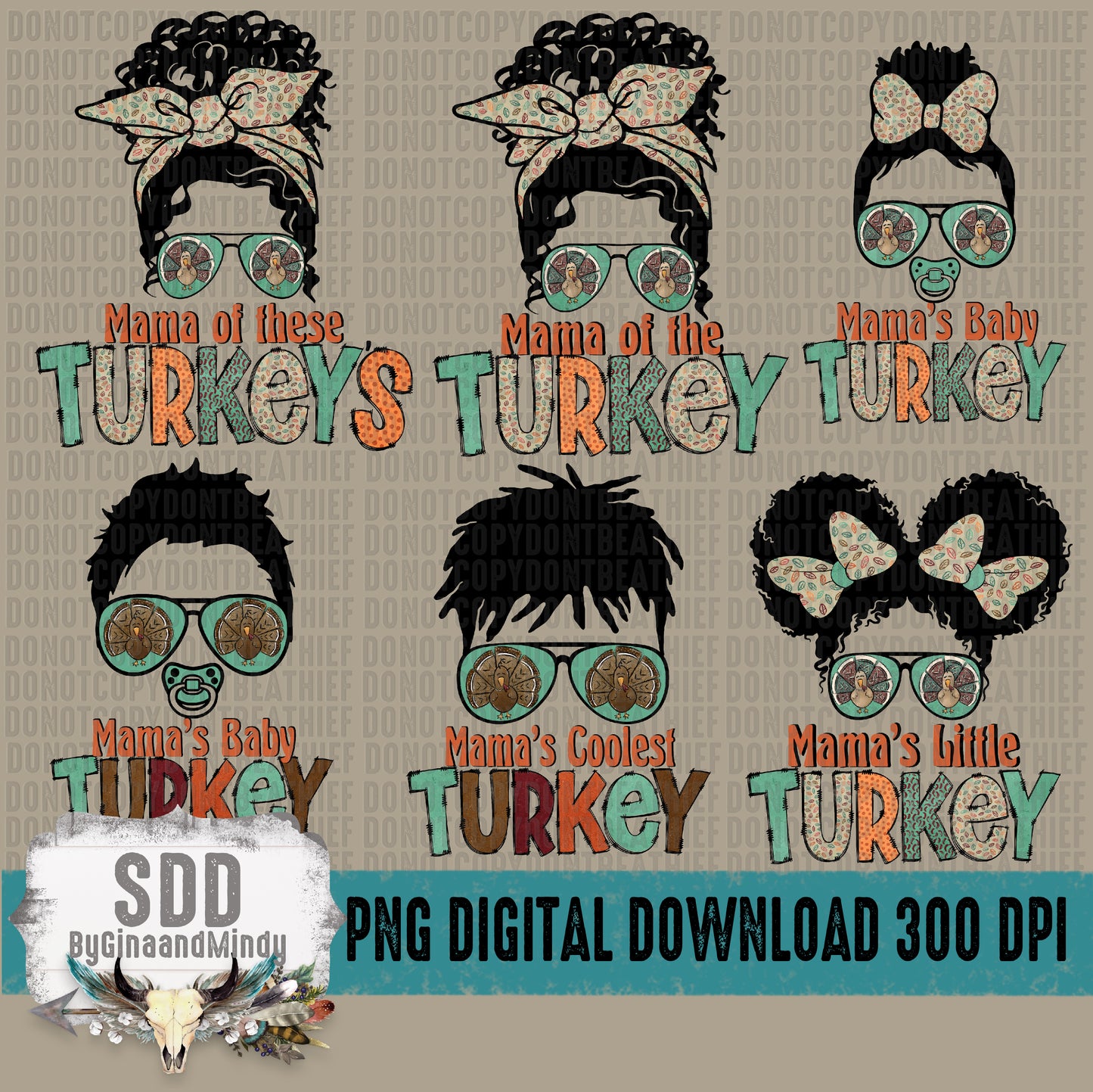 Mama's Little Turkeys and Mama of the Turkeys Bundle 2