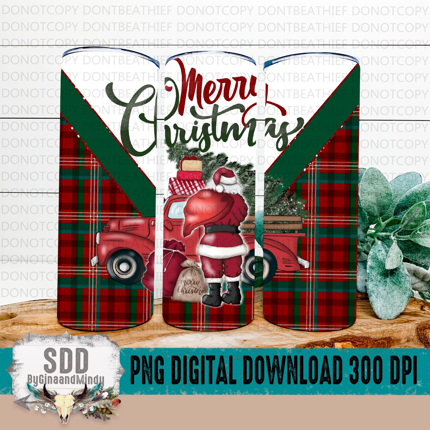 Merry Christmas 20oz Tumbler Wrap