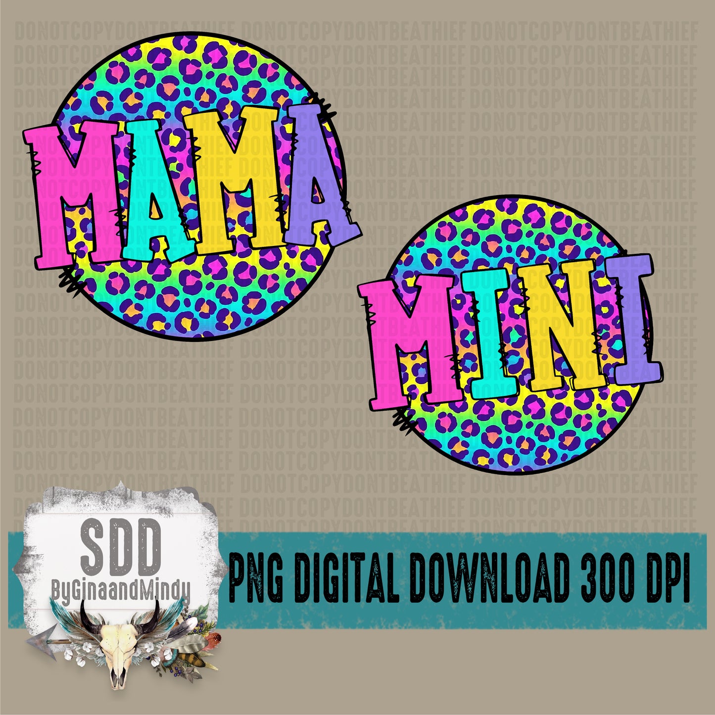 Mama Mini Rainbow Leopard Bundle