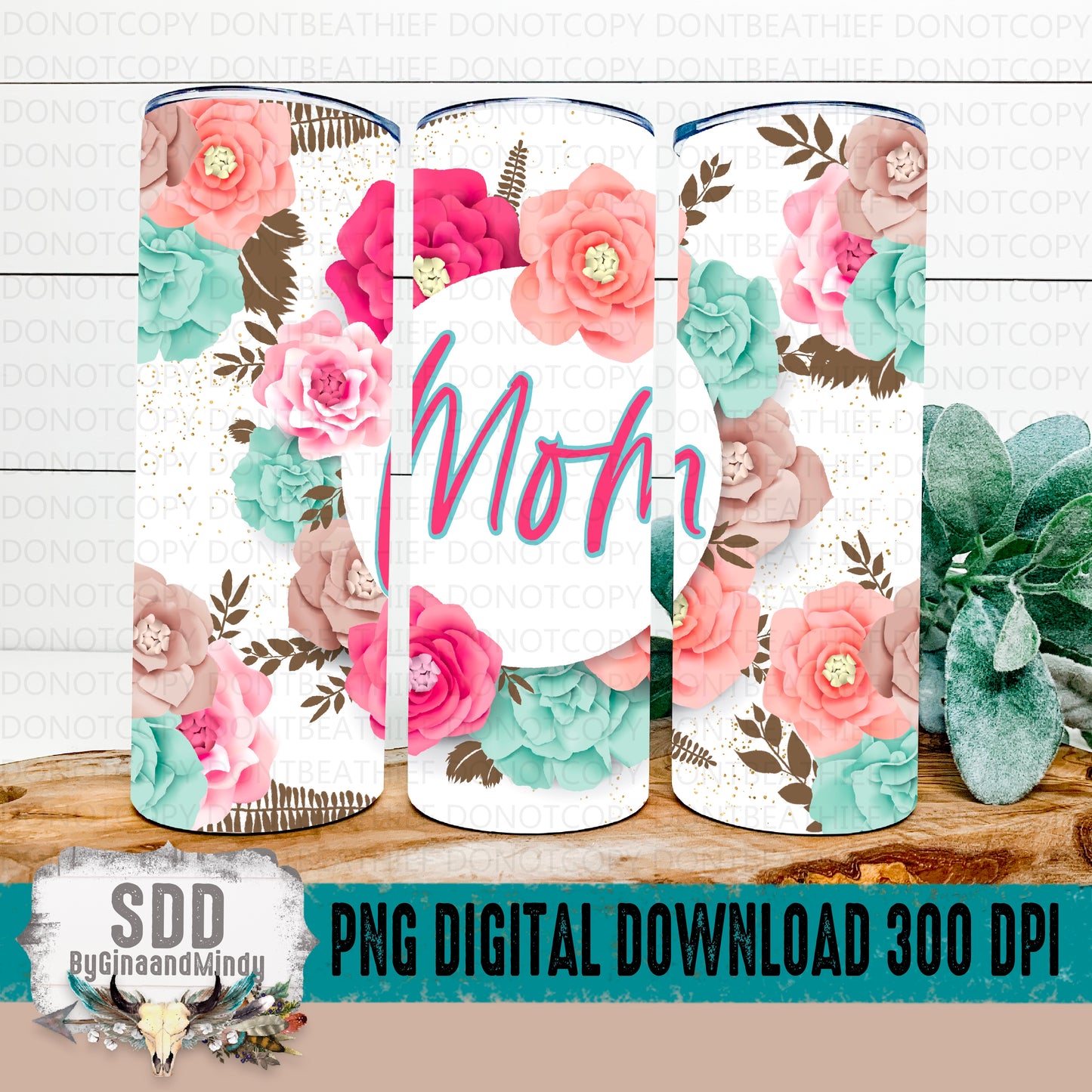 Spring Floral Mom 20 oz. Digital Tumbler