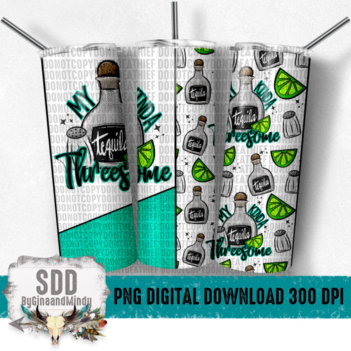 My Kinda Threesome 20 oz. Digital Tumbler