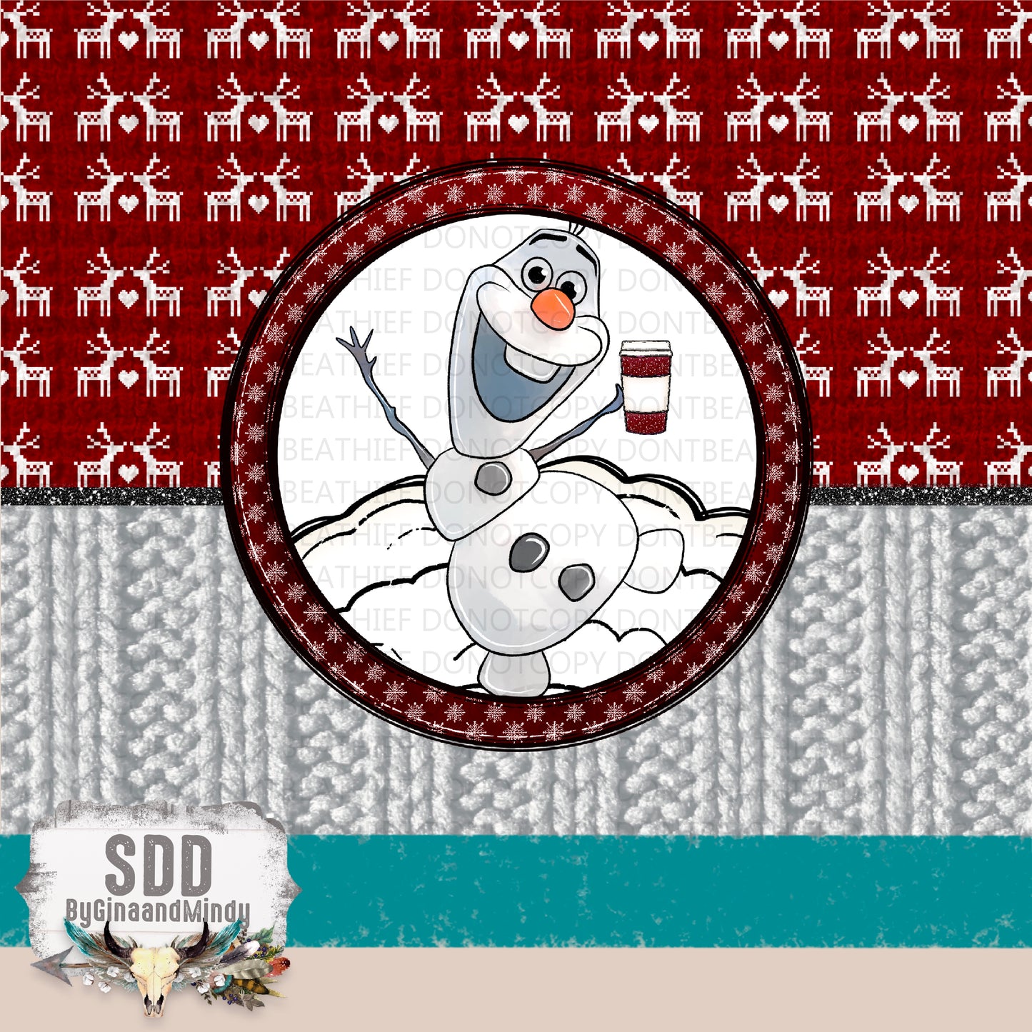 Olaf Winter Sweater Digital 20 oz Tumbler