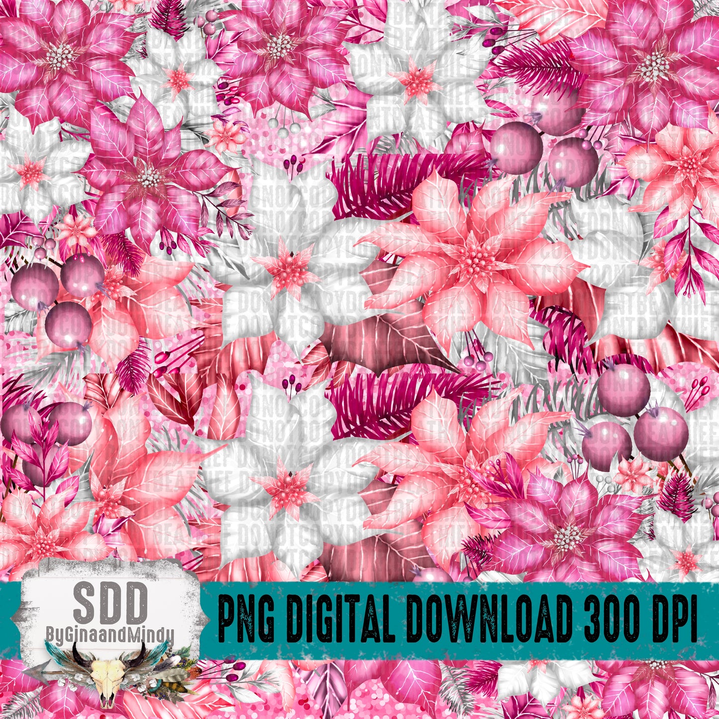 Sweet But Twisted Floral 20oz Tumbler Wrap and Floral Paper Pattern bundle
