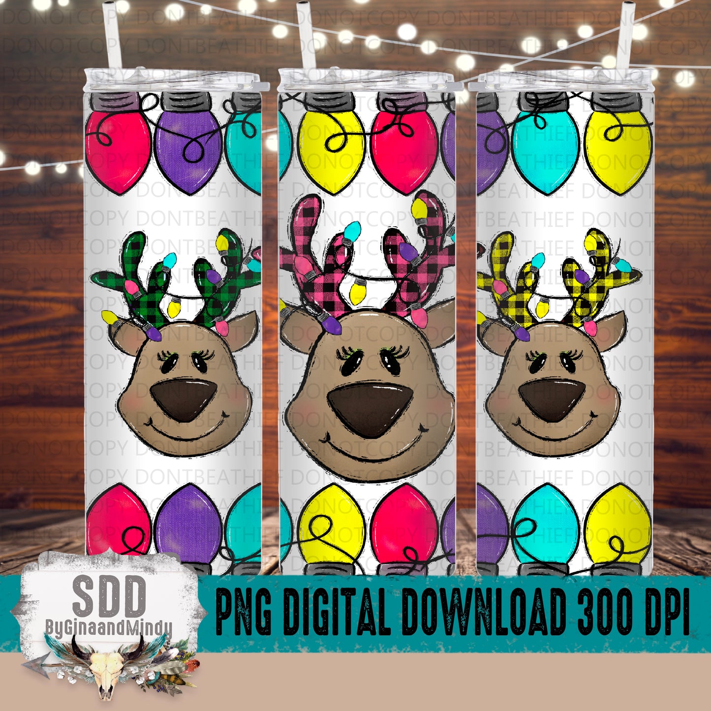 Reindeer Friends 20oz Tumbler Wrap