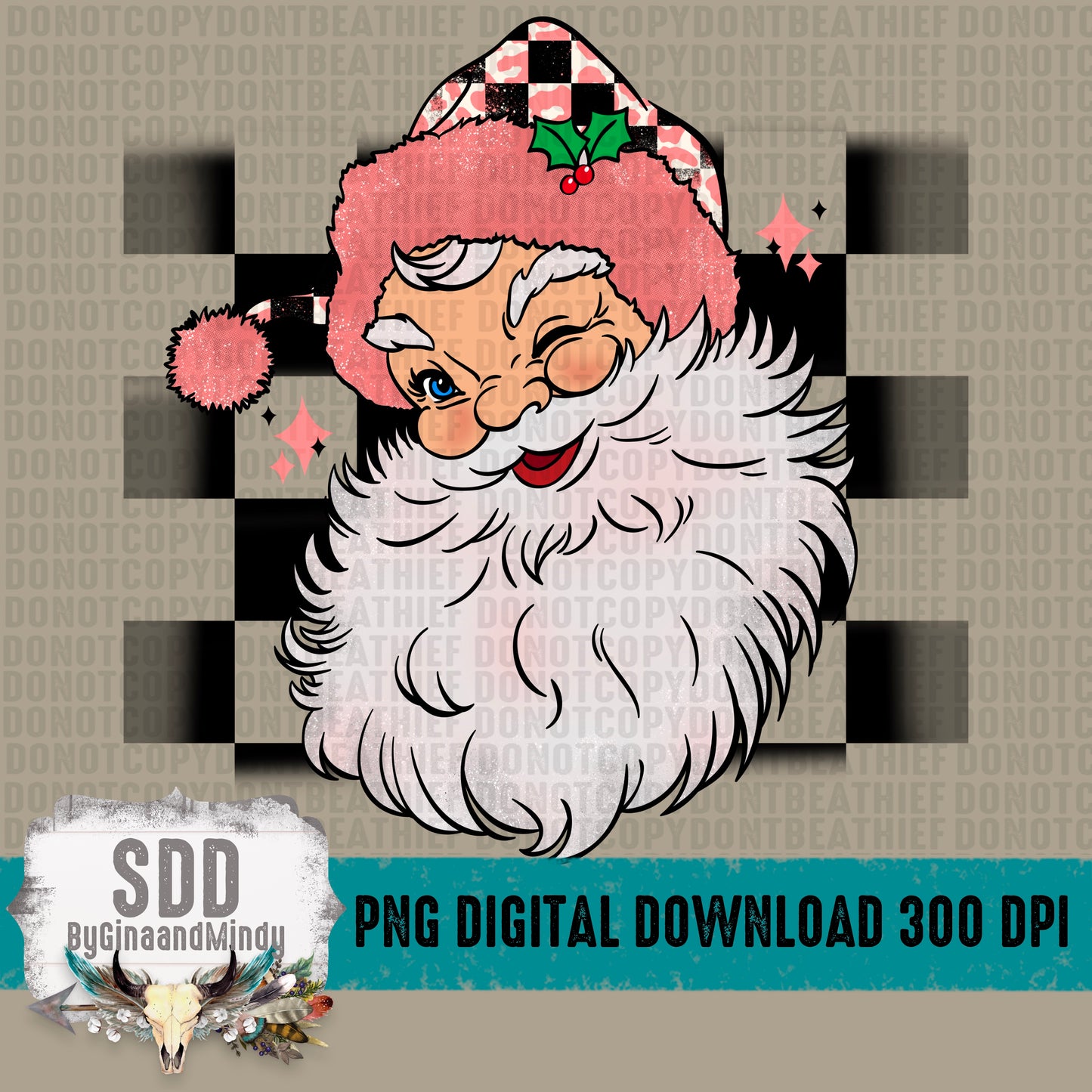 Retro Santa Pink