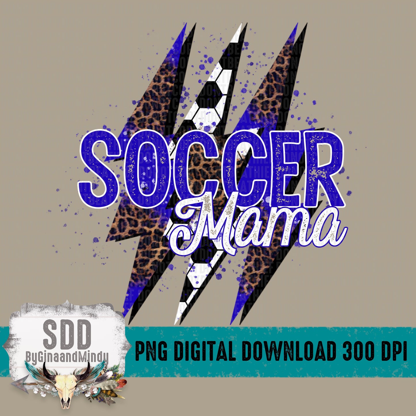 Soccer Mama Blue|White