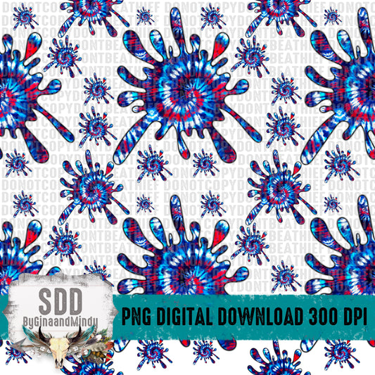 Splat 4th Seamless Pattern