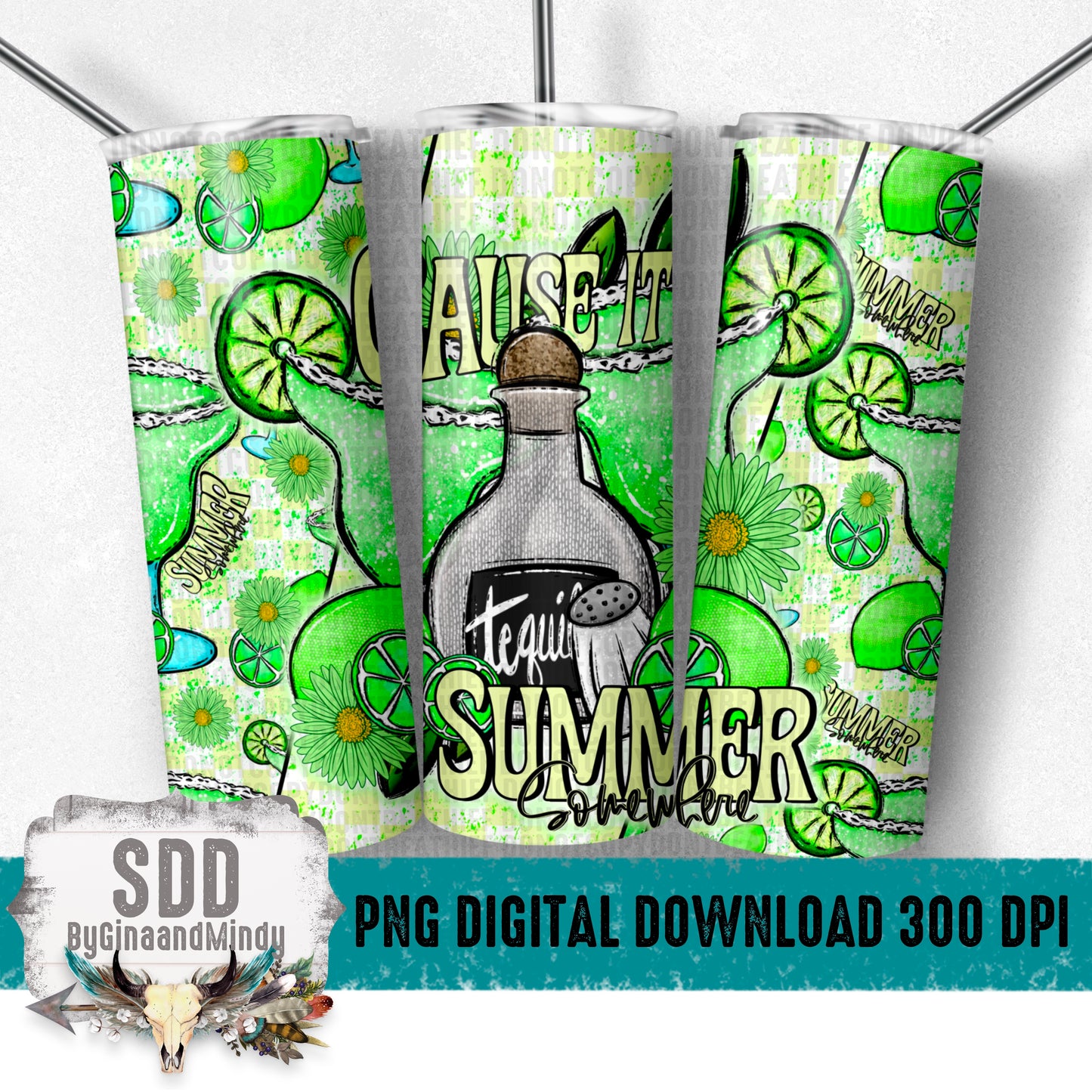 Summer Somewhere Digital 20 oz Tumbler