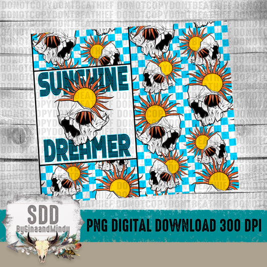 Sunshine Skull Digital 20 oz Tumbler