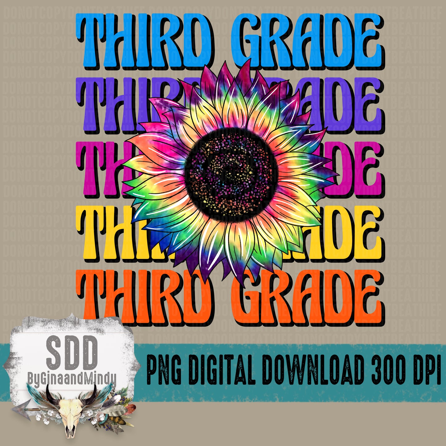 Third Grade Tie-Dye Sunflower