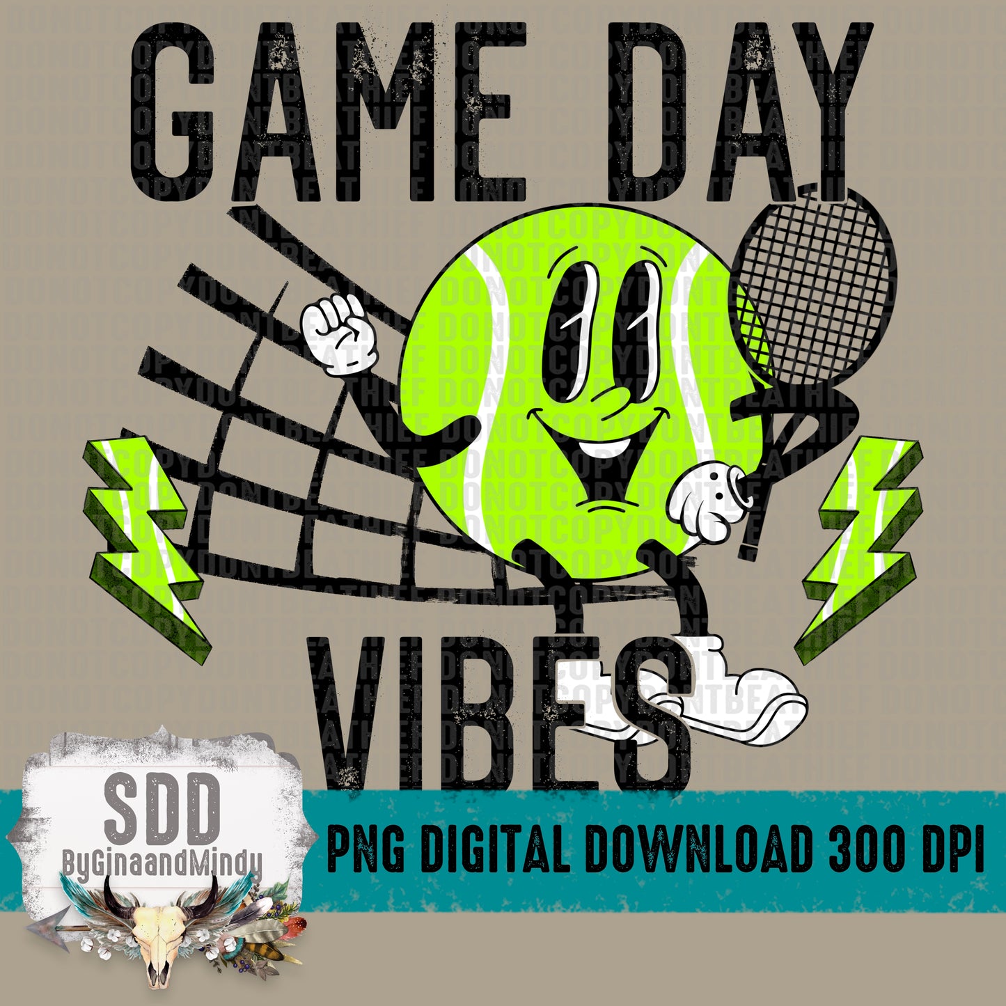 Game Day Vibes Tennis Bundle (Pocket and Full Image)