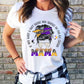 Volleyball Mama Messy Bun Purple/Gold/Yellow