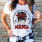 Volleyball Mama Messy Bun Red/Black